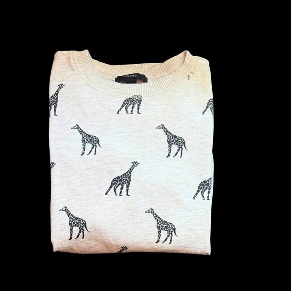 Forever 21 Giraffe Print French Terry Sweatshirt – Size Small - Picture 4 of 4